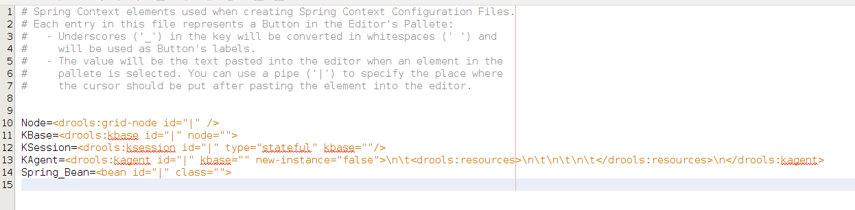 Spring Context - Pallete Configuration