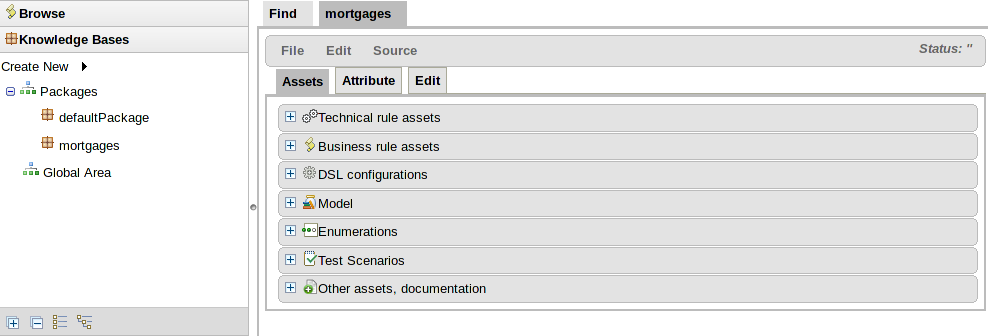 A package with assets