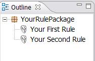 The rule outline view