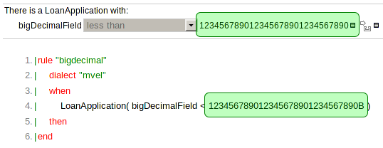 Example of using a BigDecimal