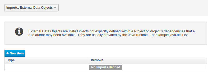Project Editor - Defining External Data Objects
