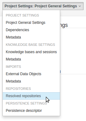 Project Editor - Viewing resolved Repositories
