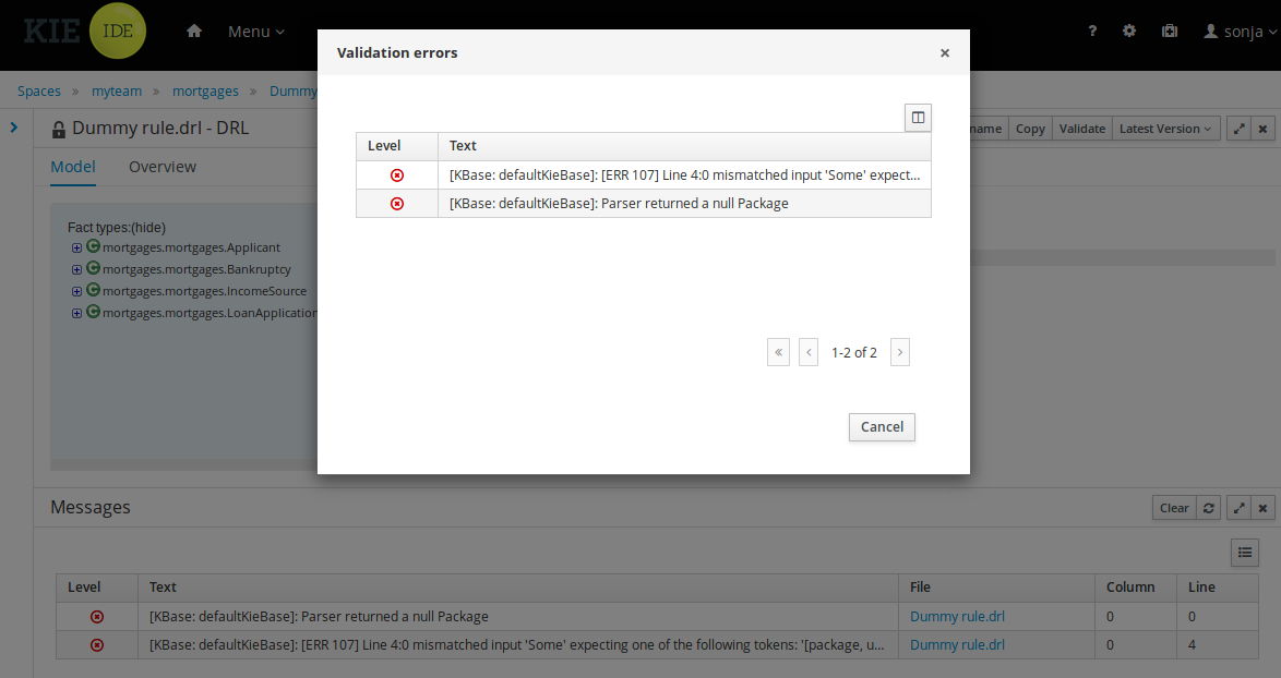 workbench validation