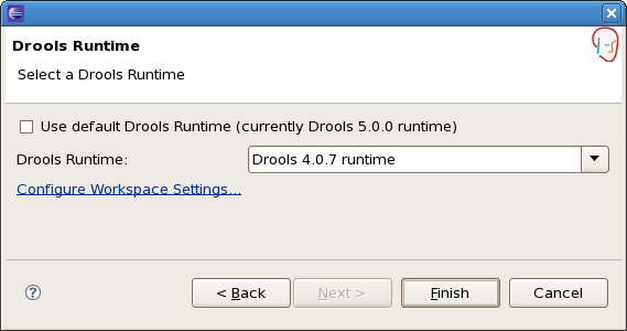 drools runtimes newproject