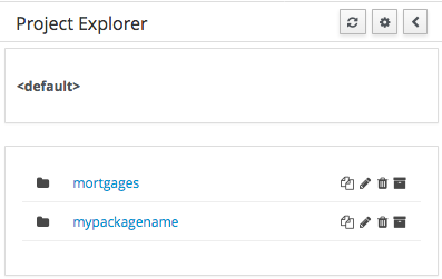 newItem package project explorer