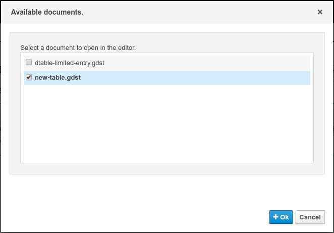 dtable documents open