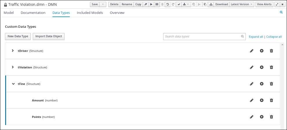 The tFine custom data type