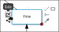 Decision node edit icon